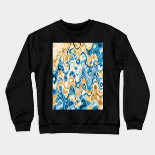 Orange And Blue Abstract Art Crewneck Sweatshirt